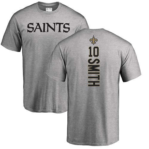 Men New Orleans Saints Ash Tre Quan Smith Backer NFL Football #10 T Shirt